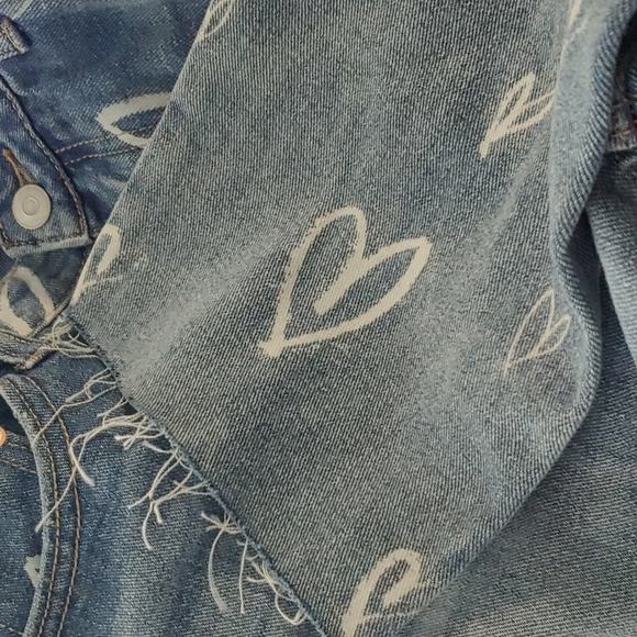 No Boundaries 9 Juniors Heart Straight High Rise Denim Jeans Cropped - Picture 3 of 7